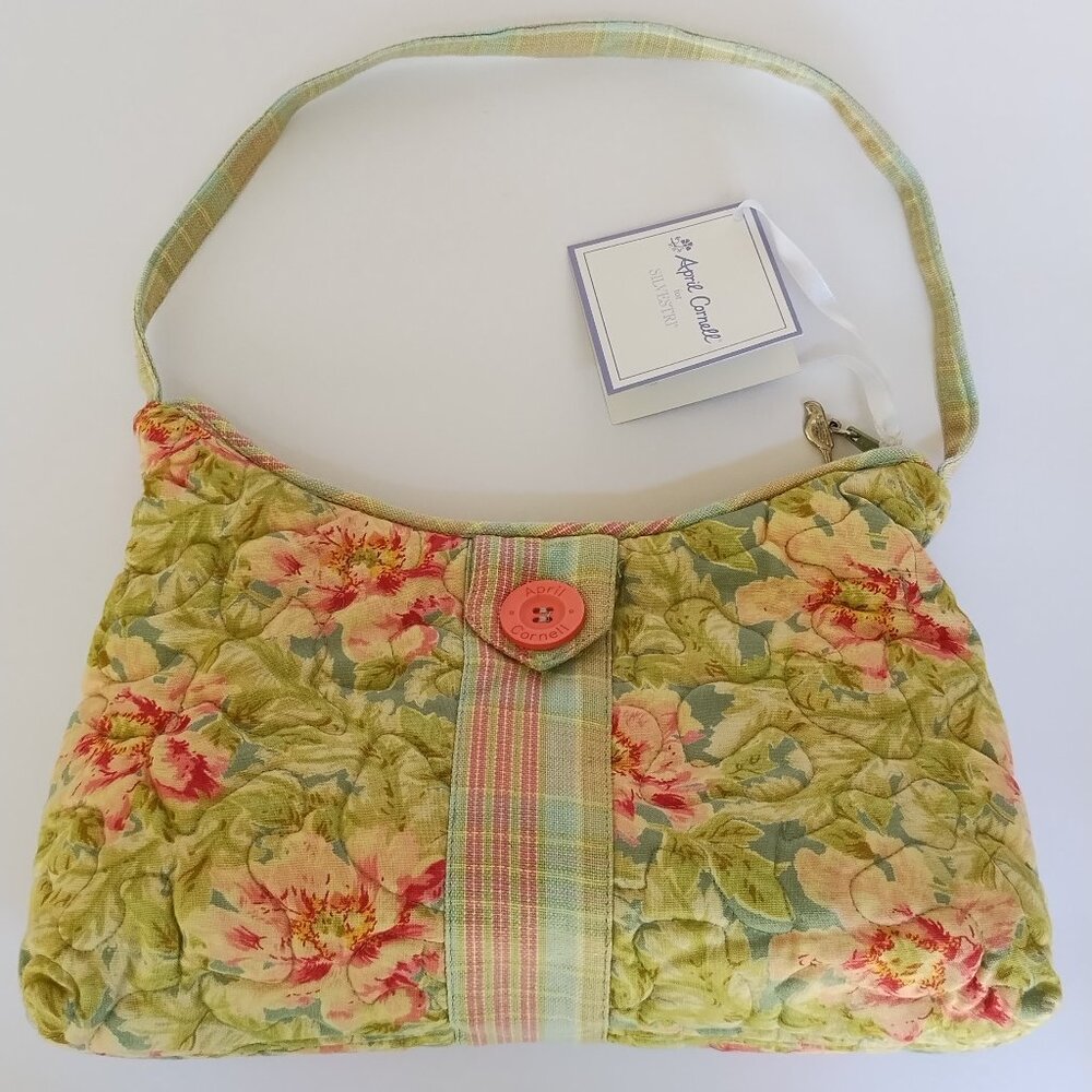April Cornell for Silvestri Mini Splendour Sage Small Shoulder Bag NWT Boho